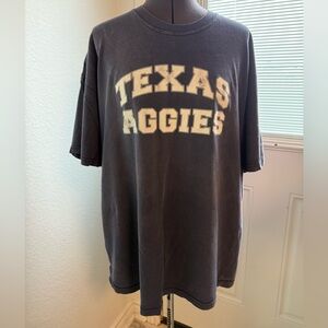 Jerzees Black and White Texas Aggies Tee